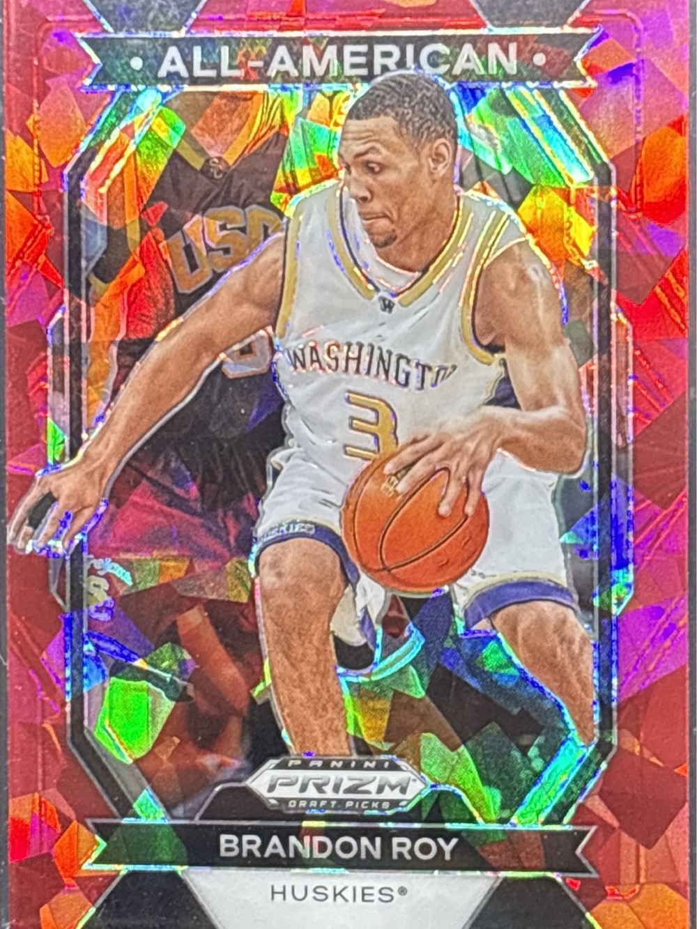 Panini Prizm Brandon Roy Red Holo Prizm Basketball Card